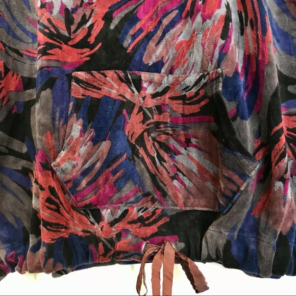 Style & Co Sport cowl sweatshirt with 2 pockets in beautiful abstract colors, XL - Picture 3 of 7